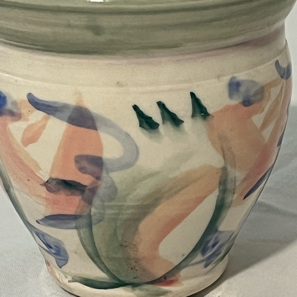Small Vintage Handmade Pottery Pot Signed - Picture 3 of 9